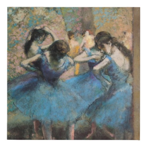 Edgar Degas _ Dancers In Blue Faux Canvas Print