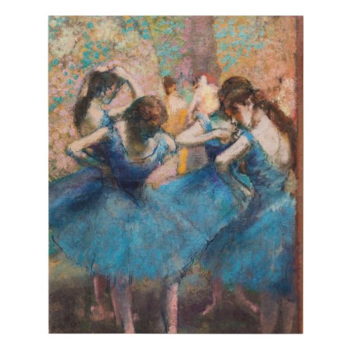 Edgar Degas _ Dancers in blue Faux Canvas Print