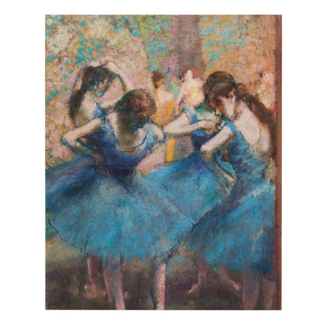 Edgar Degas - Dancers in blue Faux Canvas Print (Front)