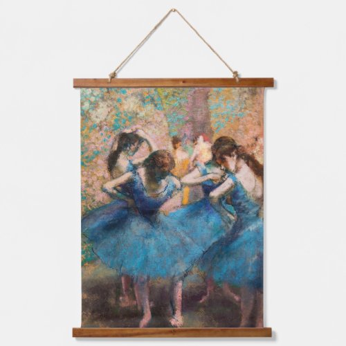 Edgar Degas _ Dancers in blue Hanging Tapestry