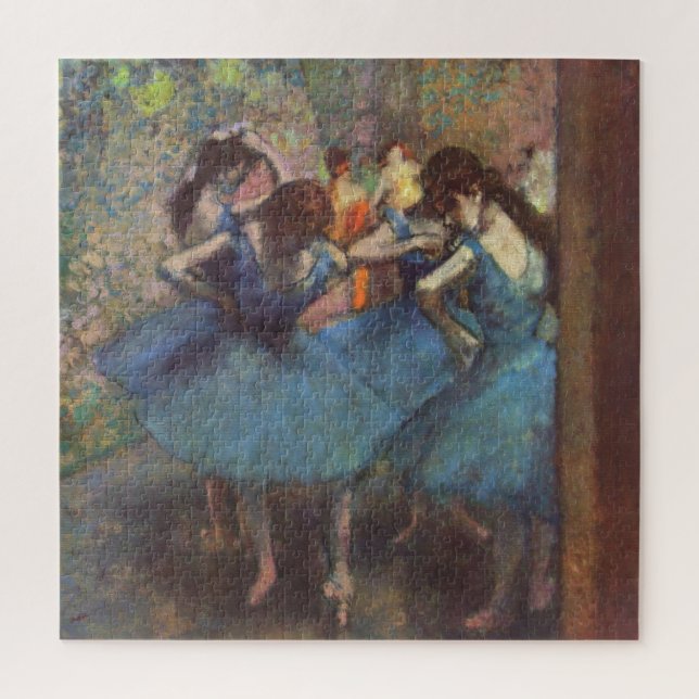 Edgar Degas Dancers In Blue Impressionism Fine Art Jigsaw Puzzle (Vertical)