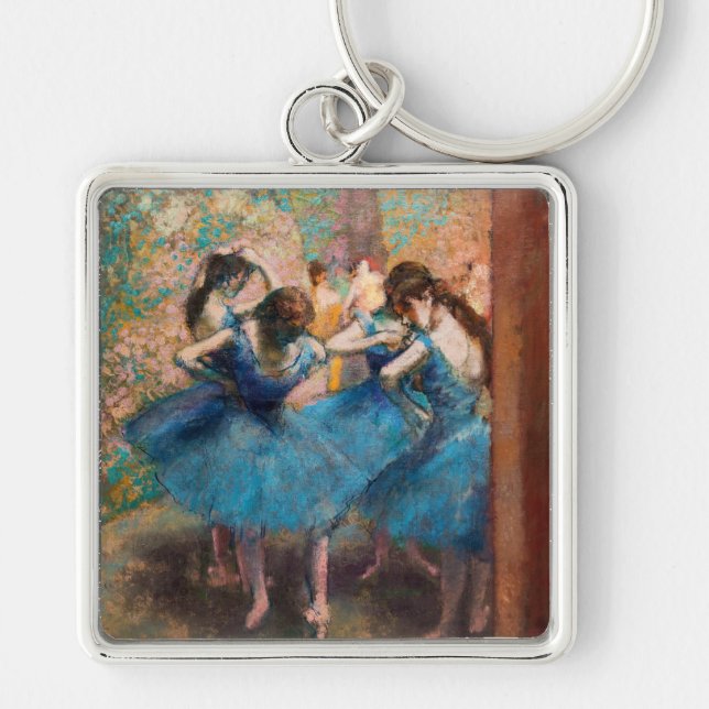 Edgar Degas - Dancers in blue Keychain (Front)
