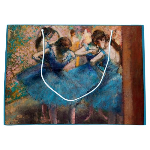 Edgar Degas _ Dancers in blue Large Gift Bag