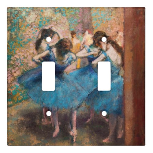 Edgar Degas _ Dancers in blue Light Switch Cover