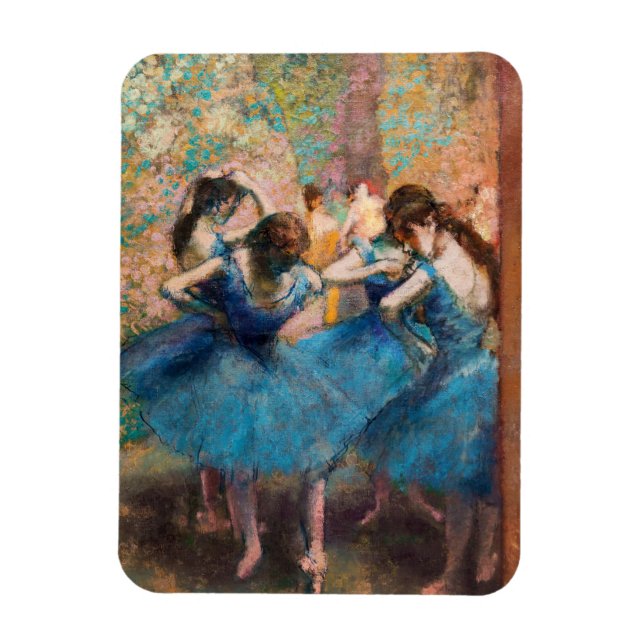 Edgar Degas - Dancers in blue Magnet (Vertical)