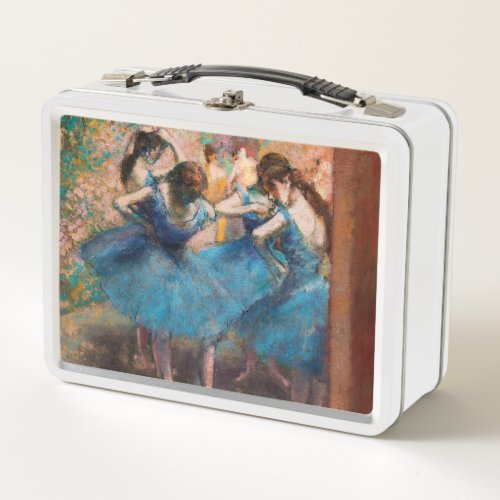 Edgar Degas _ Dancers in blue Metal Lunch Box
