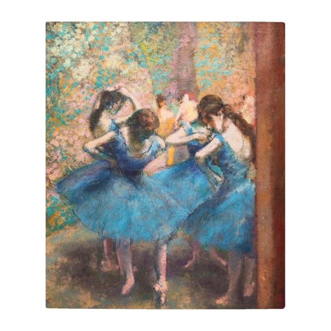 Edgar Degas - Dancers in blue Metal Print (Front)