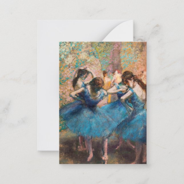 Edgar Degas - Dancers in blue Note Card (Front)