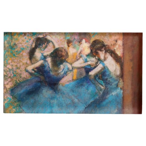 Edgar Degas _ Dancers in blue Place Card Holder