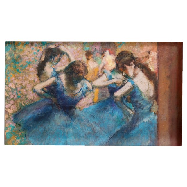Edgar Degas - Dancers in blue Place Card Holder (Front)