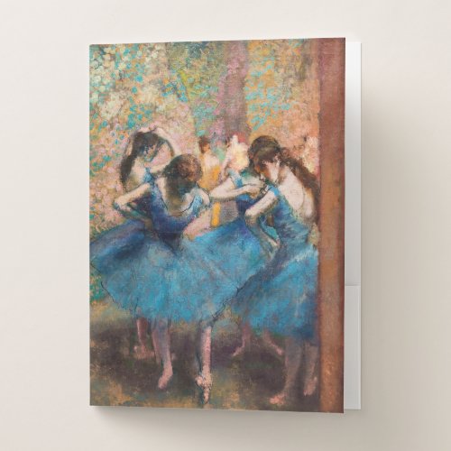 Edgar Degas _ Dancers in blue Pocket Folder