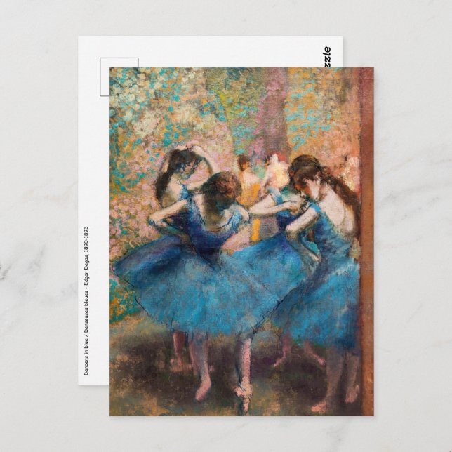 Edgar Degas - Dancers in blue Postcard (Front/Back)