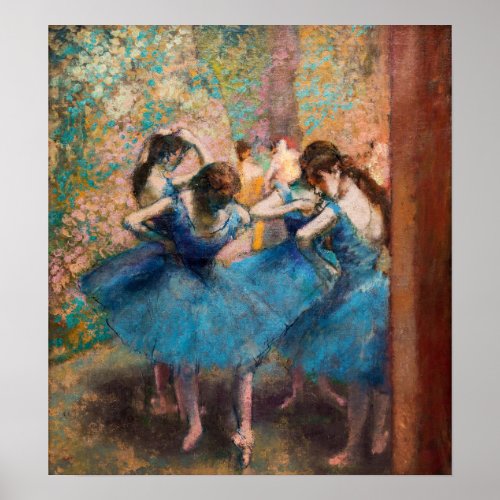 Edgar Degas _ Dancers in blue Poster