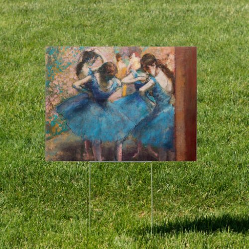 Edgar Degas _ Dancers in blue Sign