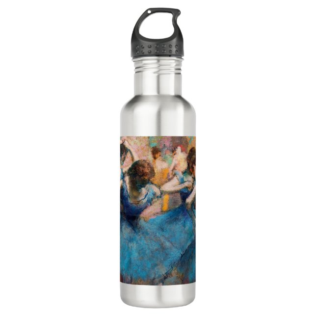 Edgar Degas - Dancers in blue Stainless Steel Water Bottle (Front)