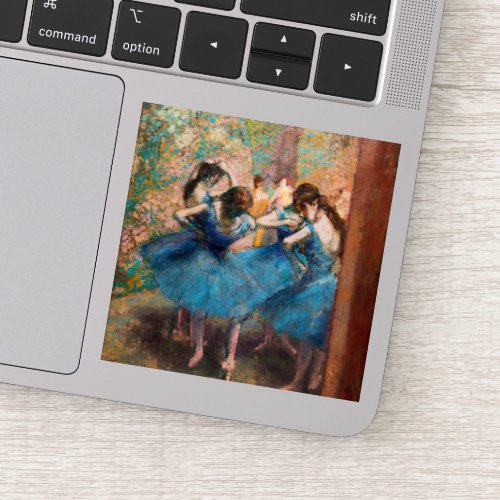 Edgar Degas _ Dancers in blue Sticker
