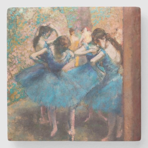 Edgar Degas _ Dancers in blue Stone Coaster
