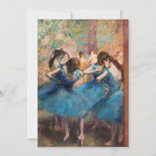 Edgar Degas _ Dancers in blue Thank You Card