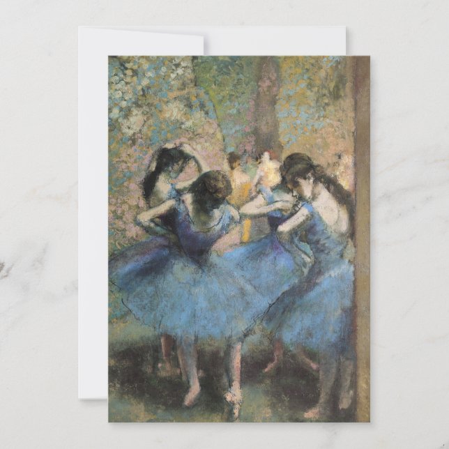Edgar Degas - Dancers In Blue Thank You Card (Front)