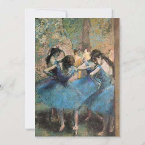 Edgar Degas _ Dancers In Blue Thank You Card