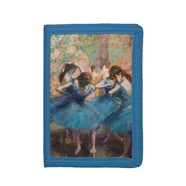 Edgar Degas - Dancers in blue Trifold Wallet (Front Vertical)