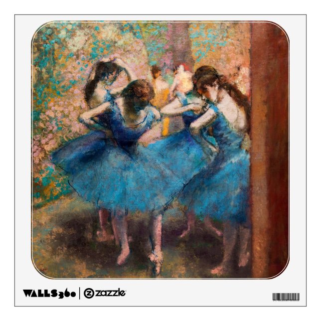 Edgar Degas - Dancers in blue Wall Decal (Front)