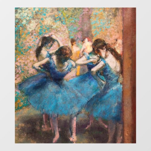 Edgar Degas _ Dancers in blue Window Cling