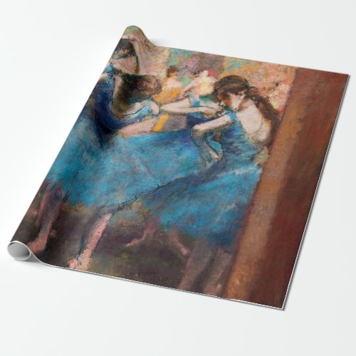 Edgar Degas _ Dancers in blue Wrapping Paper