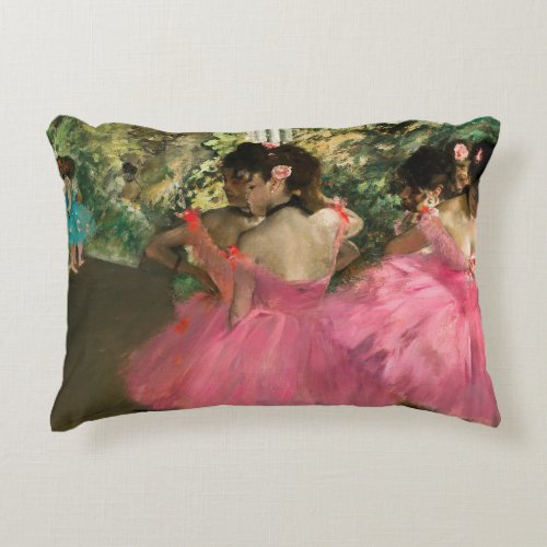 Edgar Degas _ Dancers in pink Accent Pillow
