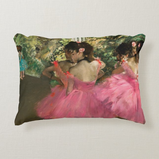 Edgar Degas - Dancers in pink Accent Pillow (Front)