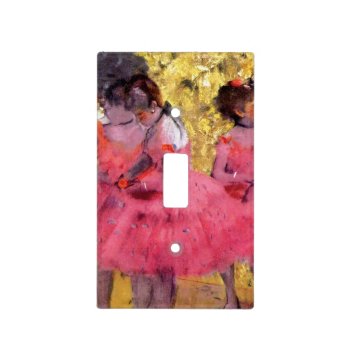 Edgar Degas - Dancers In Pink - Ballet Dance Lover Light Switch Cover by ArtLoversCafe at Zazzle
