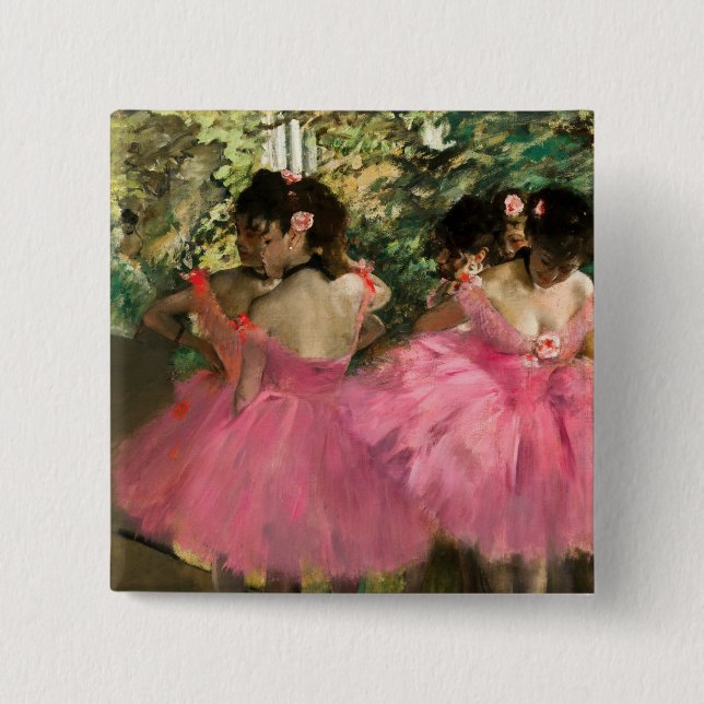 Edgar Degas - Dancers in pink Button (Front)
