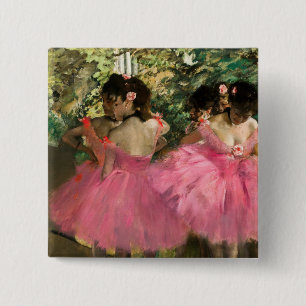 Edgar Degas - Dancers in pink Button