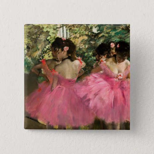 Edgar Degas _ Dancers in pink Button