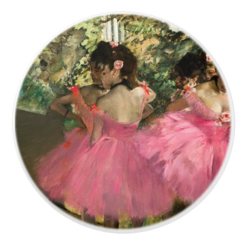 Edgar Degas _ Dancers in pink Ceramic Knob