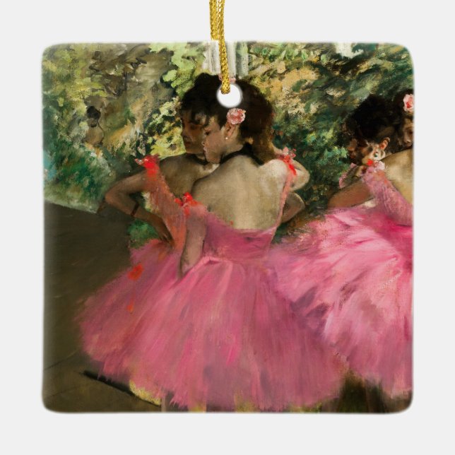 Edgar Degas - Dancers in pink Ceramic Ornament (Front)