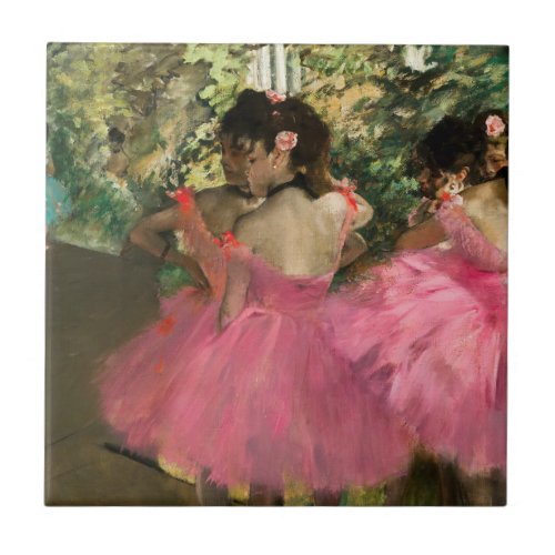 Edgar Degas _ Dancers in pink Ceramic Tile