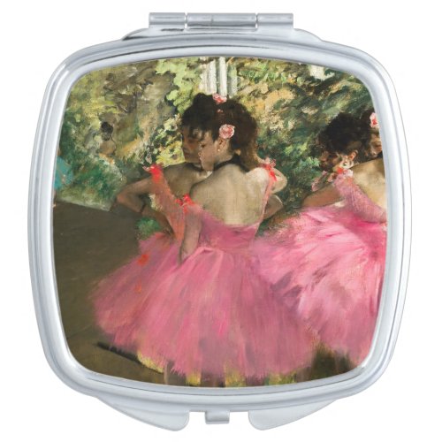 Edgar Degas _ Dancers in pink Compact Mirror