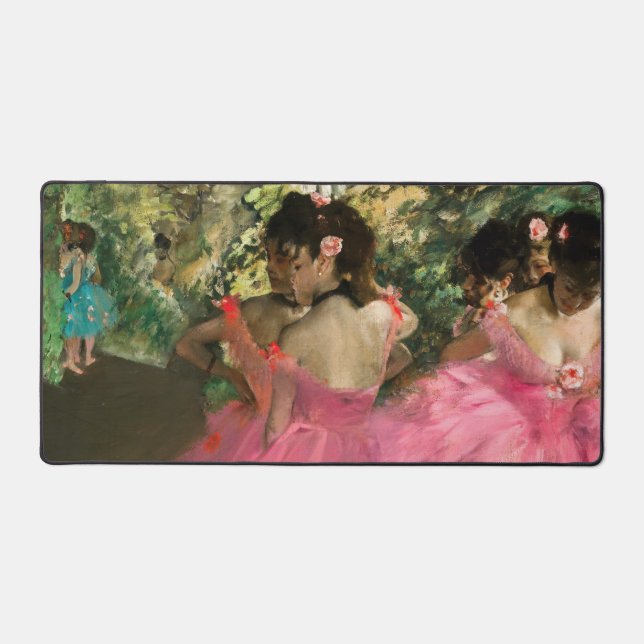 Edgar Degas - Dancers in pink Desk Mat (Front)