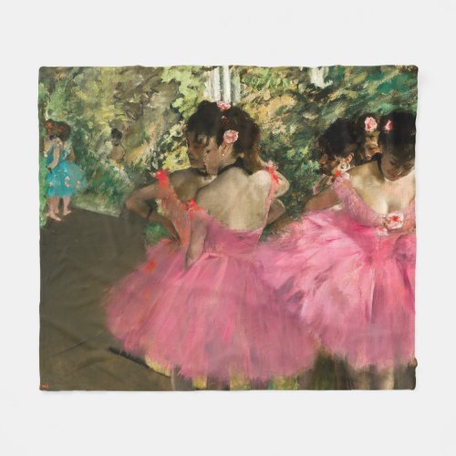 Edgar Degas _ Dancers in pink Fleece Blanket