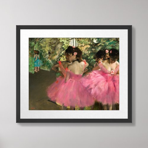 Edgar Degas _ Dancers in pink Framed Art