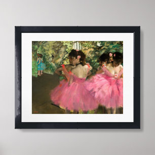 Edgar Degas - Dancers in pink Framed Art