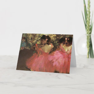 Edgar Degas - Dancers in Pink Holiday Card