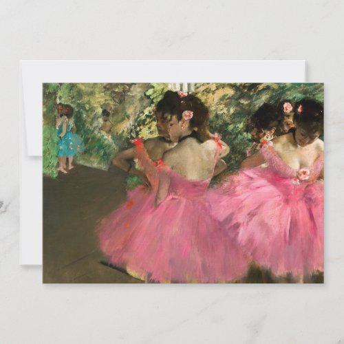 Edgar Degas _ Dancers in pink Invitation