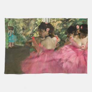 Edgar Degas - Dancers in pink Kitchen Towel