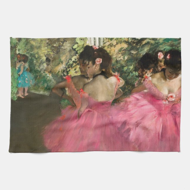 Edgar Degas - Dancers in pink Kitchen Towel (Horizontal)