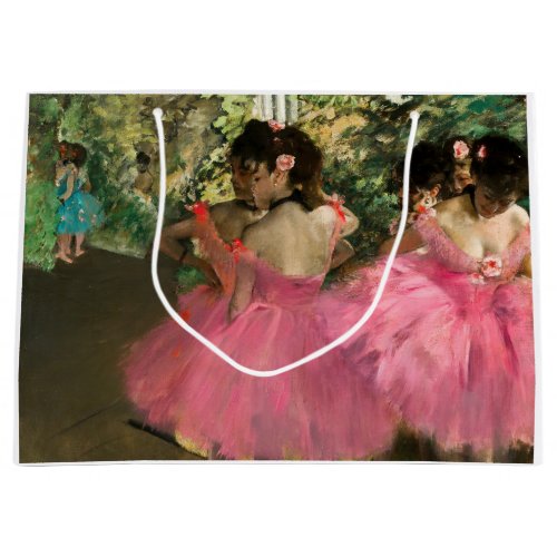 Edgar Degas _ Dancers in pink Large Gift Bag