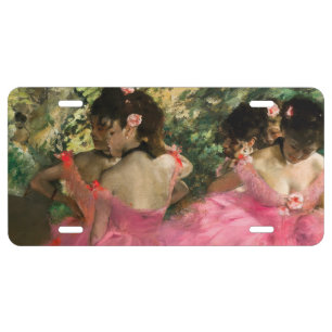 Edgar Degas - Dancers in pink License Plate