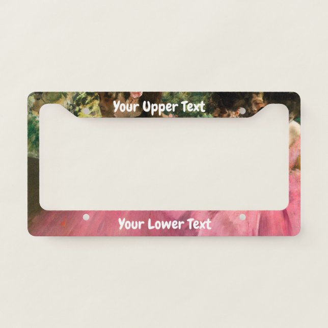 Edgar Degas - Dancers in pink License Plate Frame (Front)