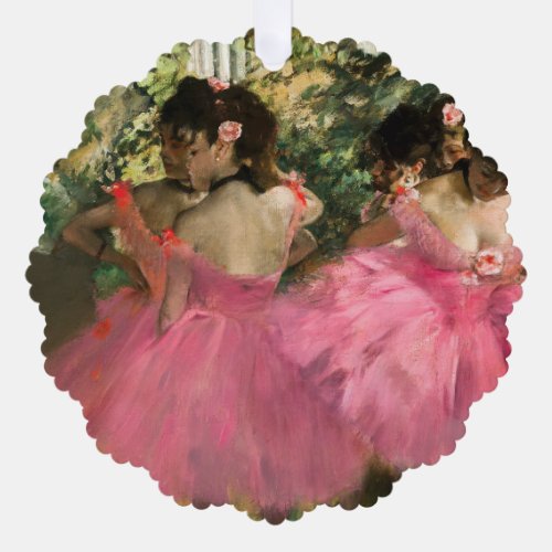 Edgar Degas _ Dancers in pink Ornament Card